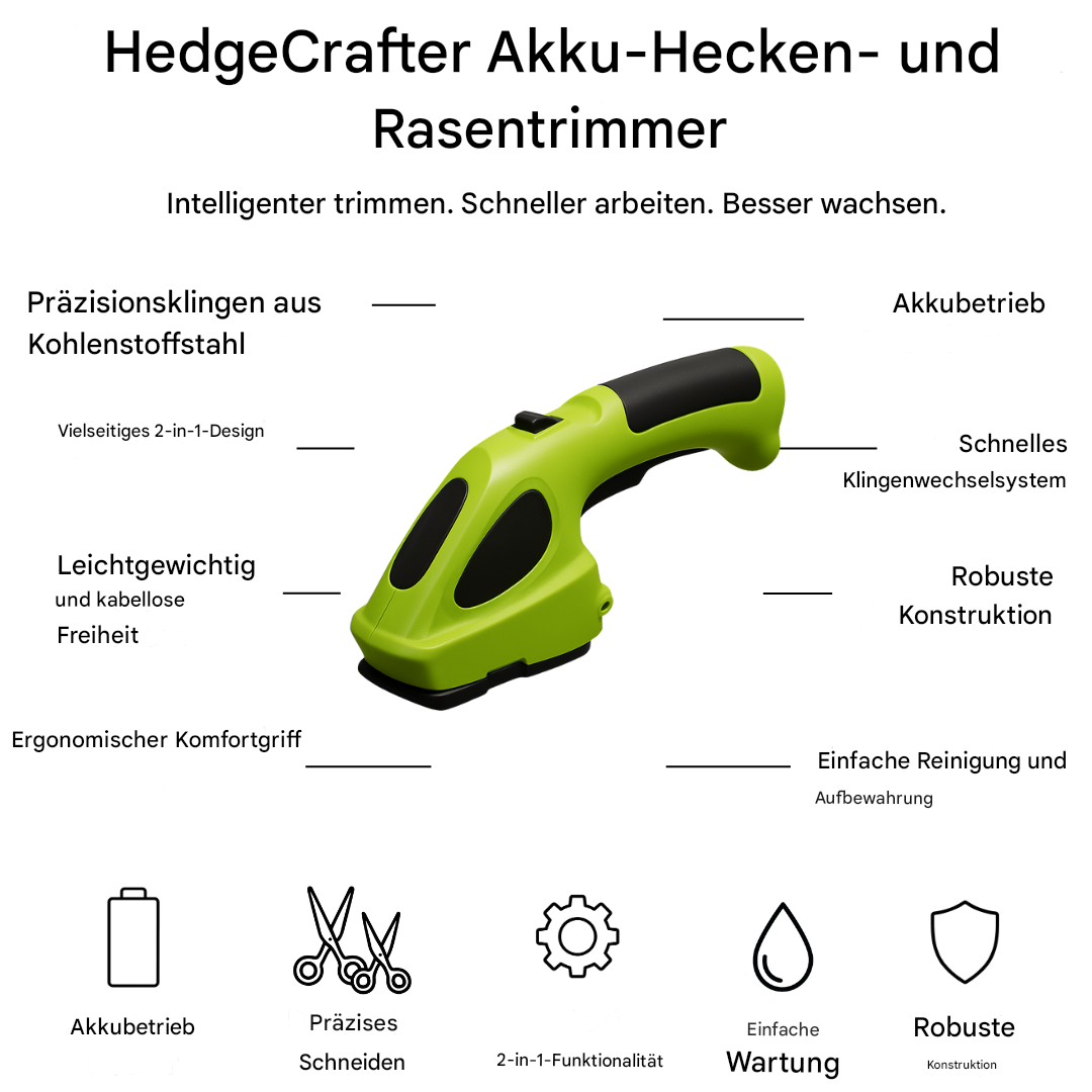 Akku-Hecken- und Rasentrimmer HedgeCrafter