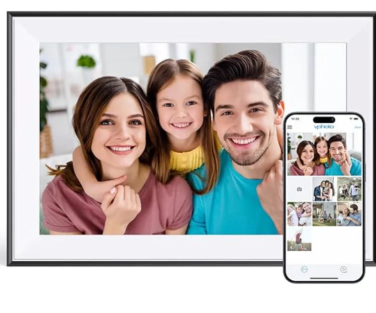 Frameora HD WiFi-Bilderrahmen – 10,1-Zoll-IPS-Touchscreen,