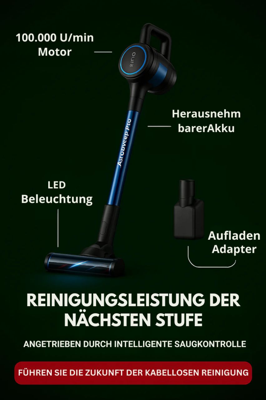 AeroSweep S12 Pro – Ultraleichter kabelloser Staubsauger