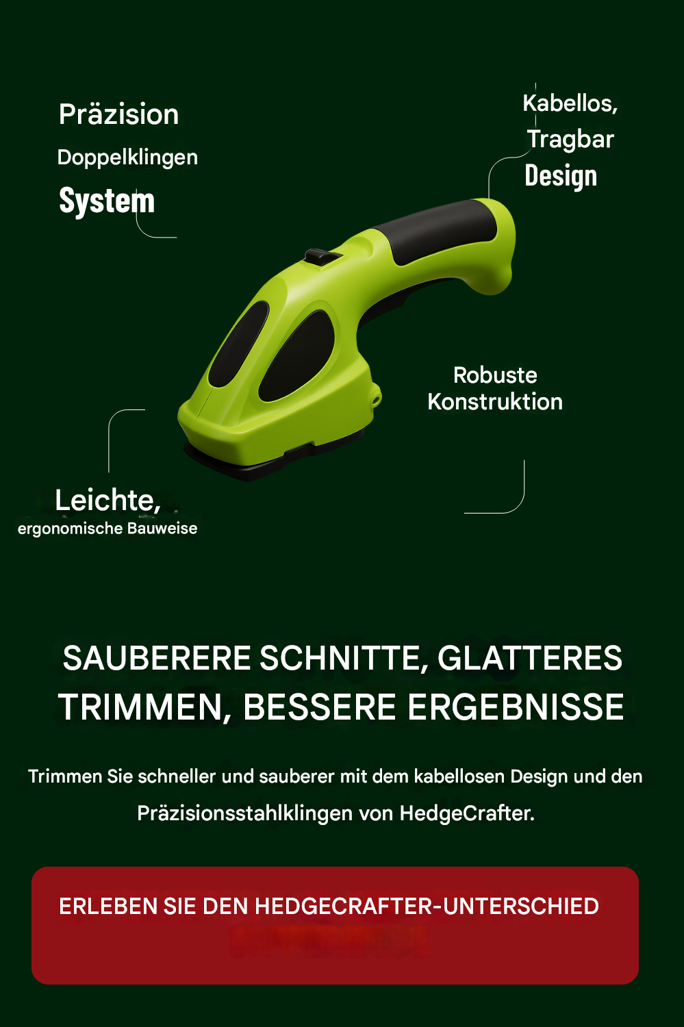 Akku-Hecken- und Rasentrimmer HedgeCrafter
