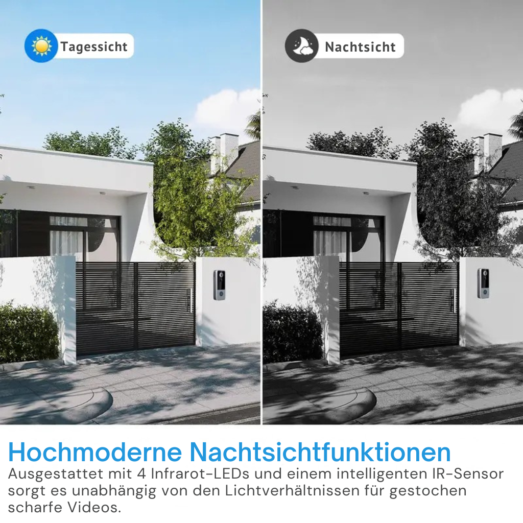 GuardianBell Pro AI Nachtsicht-Türklingel