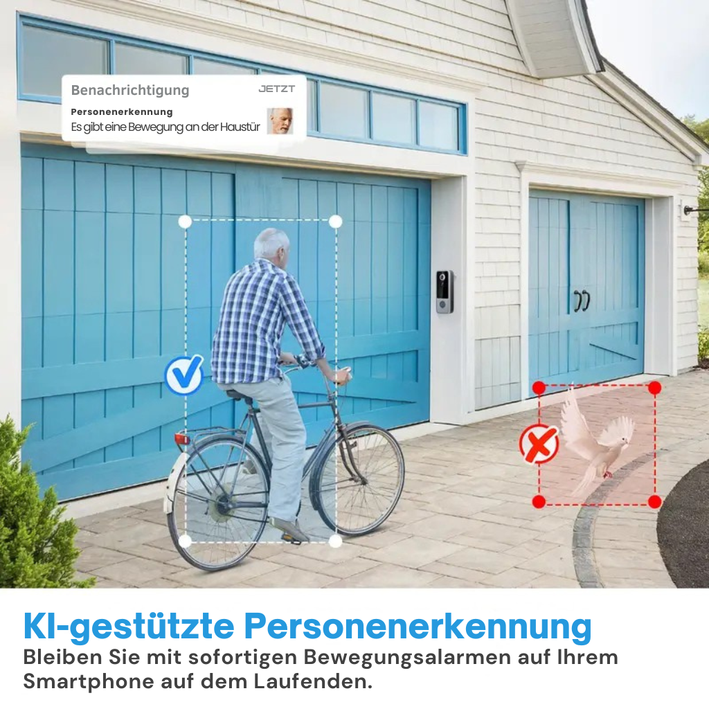 GuardianBell Pro AI Nachtsicht-Türklingel