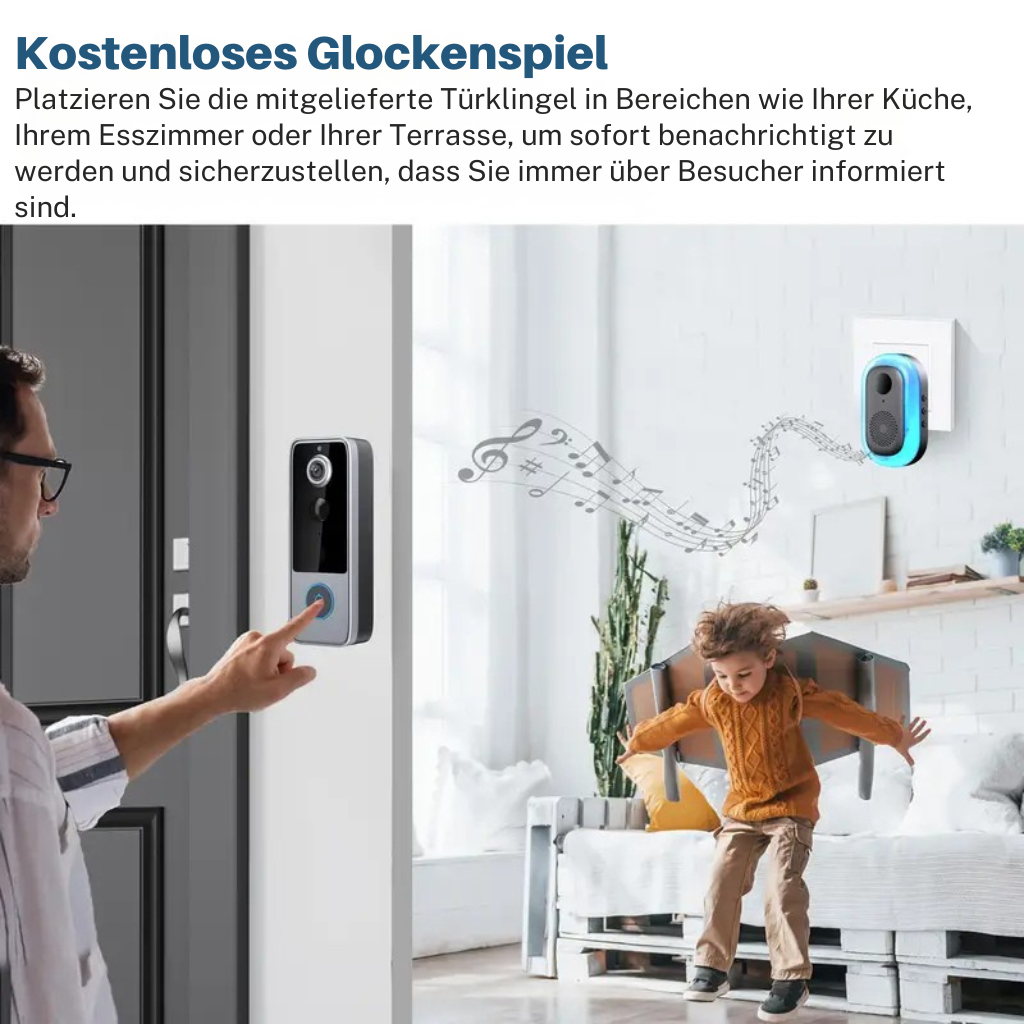 GuardianBell Pro AI Nachtsicht-Türklingel
