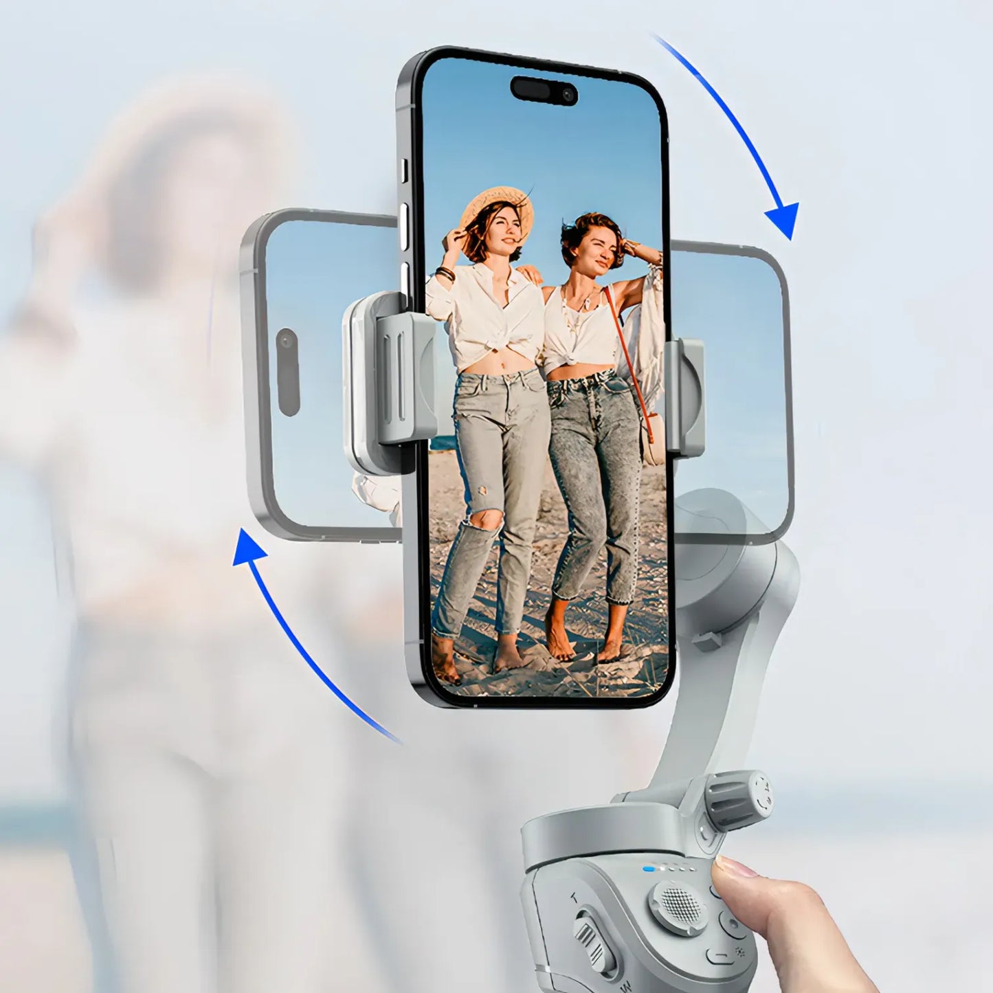 ZenAxis Pro 3-Achsen Smartphone-Gimbal – KI-Tracking & Fülllicht