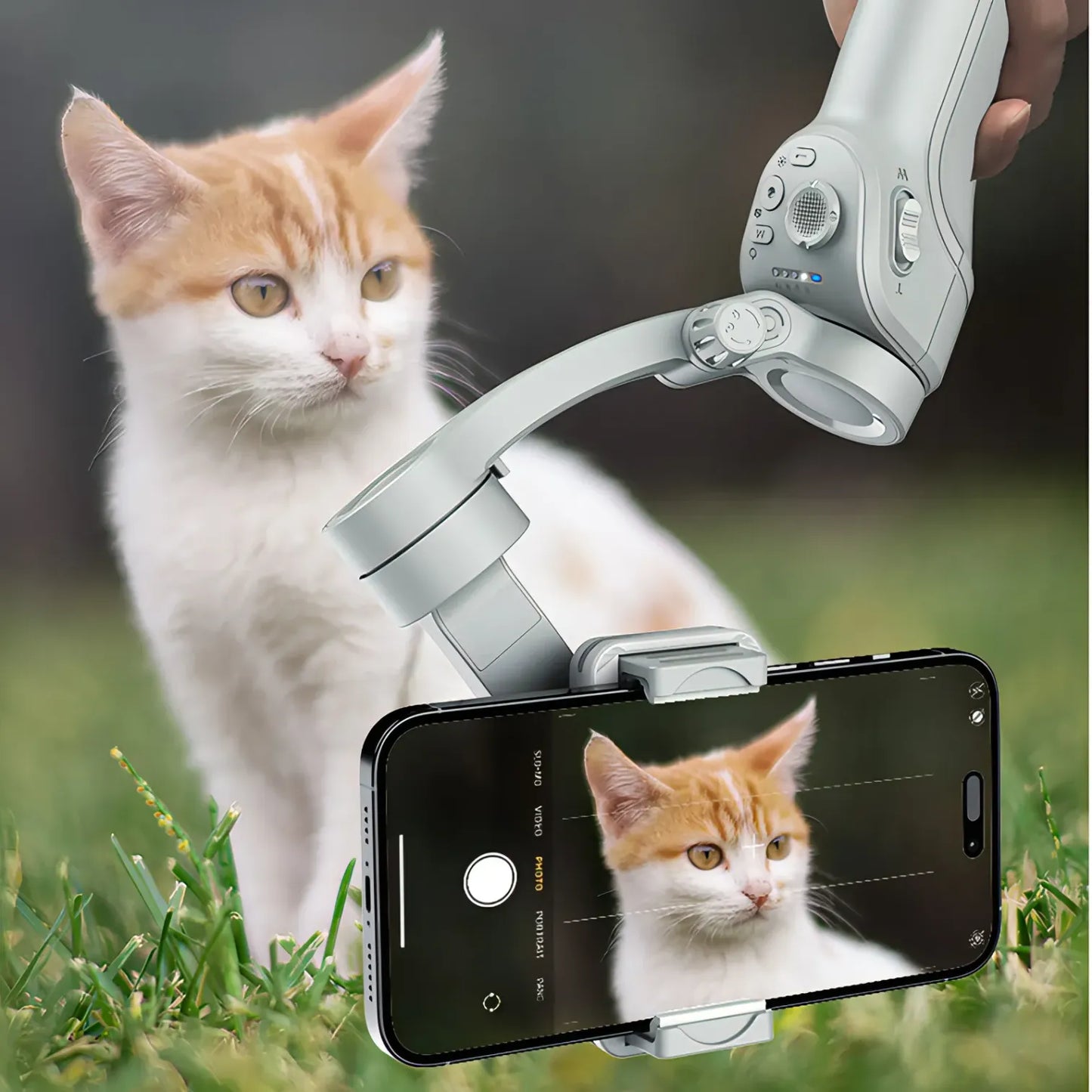 ZenAxis Pro 3-Achsen Smartphone-Gimbal – KI-Tracking & Fülllicht