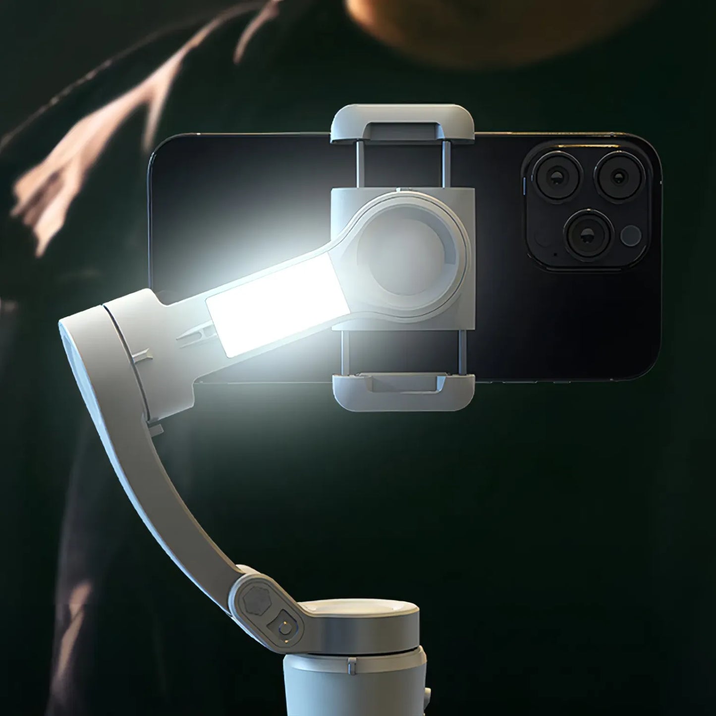 ZenAxis Pro 3-Achsen Smartphone-Gimbal – KI-Tracking & Fülllicht