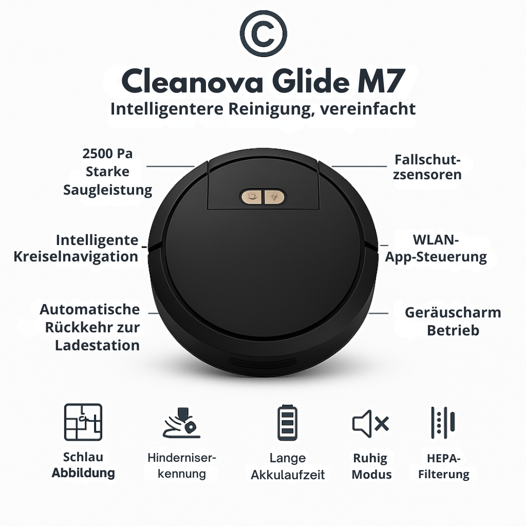 Cleanova Glide M7 – Intelligenter Roboterstaubsauger